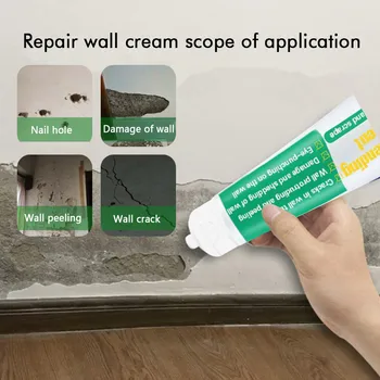 

3pcs Wall Mending Agent Wall Repair Cream Wall Crack Nail Repair Agent Walls Peeling Graffiti Gap With scraper sharp mouth Ja22
