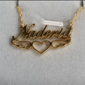 

Custom Necklaces For Women Empty Heart Angle Wings Pendant Necklace Personality Chain Nameplate Necklaces Birthday Jewelry Gift