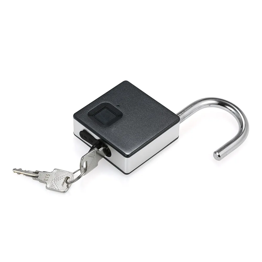 Блокировка отпечатков пальцев USB перезаряжаемая 10 наборов отпечатков пальцев Водонепроницаемая Противоугонная защита замок для двери чехол для багажа Замок для гаража