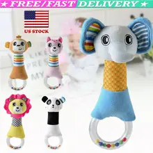 От 0 до 3 лет Детские плюшевые животные погремушки кукла ручные колокольчики Сова медведь ББ звук Обучающие, музыкальные детские игрушки для детей Подарки