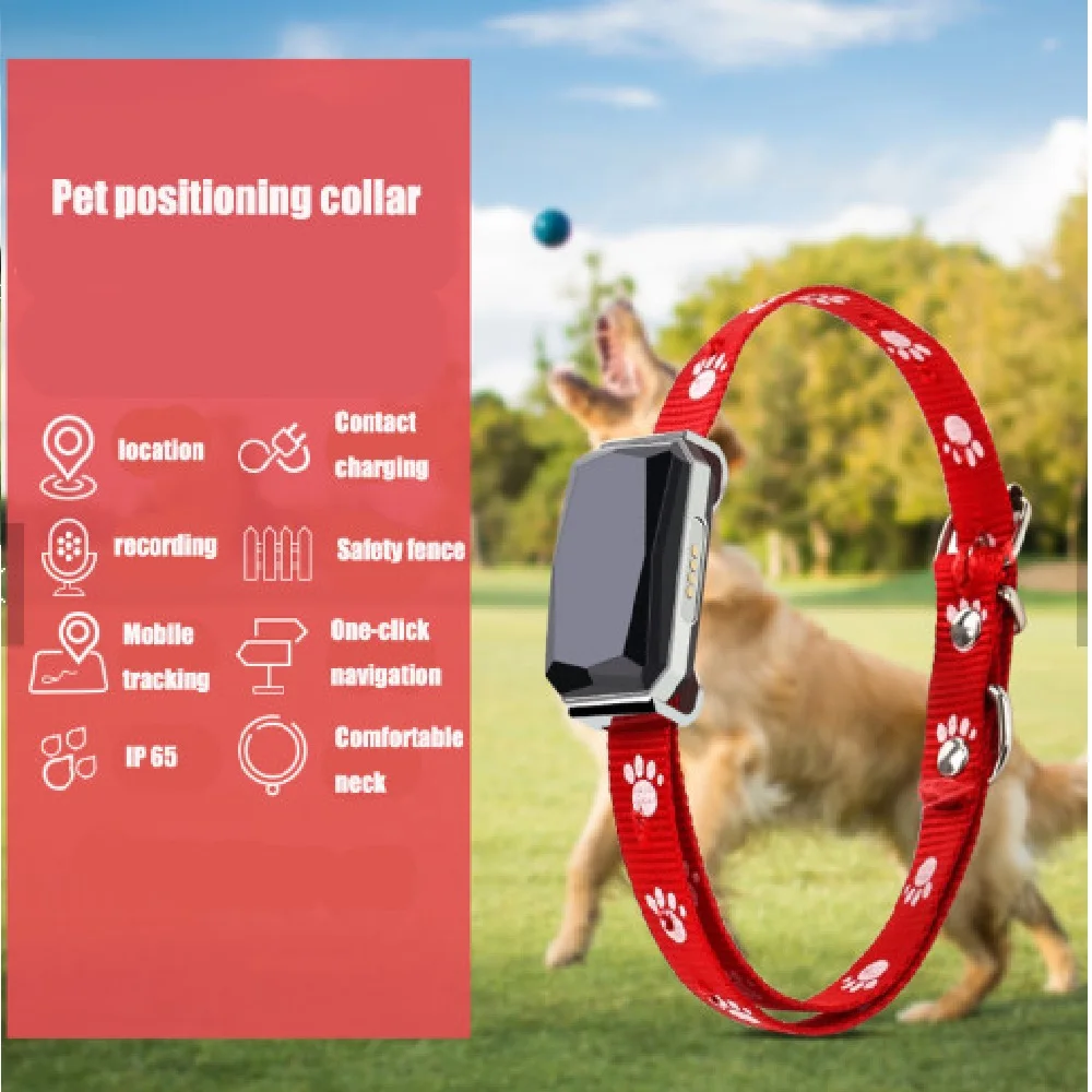 GPS Tracker Waterproof Dog Collar GPS Tracker Anti-lost Pet Finder Locator Cat GPS Tracker RYDXTR-9 1 44 touch screen kids smart wrist watch gps tracker sos dual way call anti lost real time gps lbs locator with pedometer
