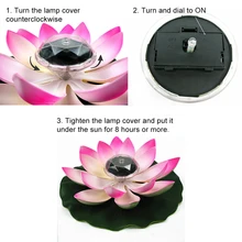 Solar Energy Acrylic Eva Lotus Lamp 28*8*8CM Solar Landscape Lights Are Suitable For Pools Courtyards Wishing Pop x