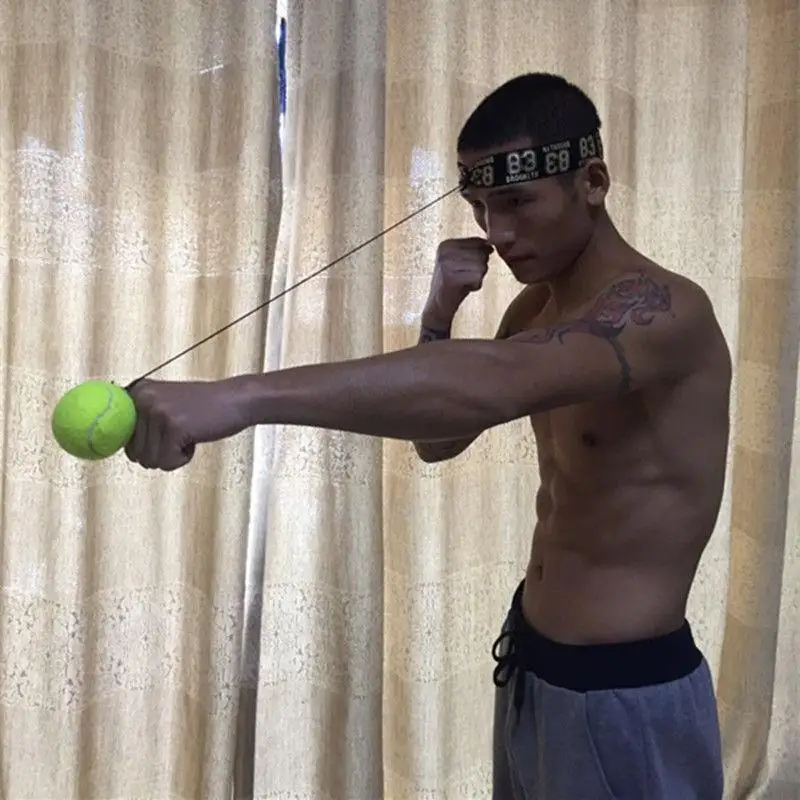 Бои эластичный мяч с головным браслетом для тренировки скорости реакции бокса удар упражнения