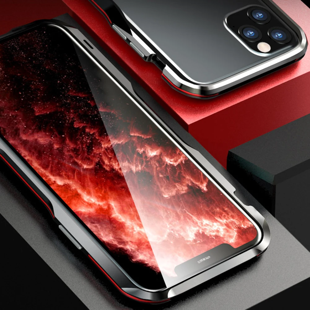 Для iPhone 11 Pro Max чехол металлический бампер алюминиевая рамка ультра тонкий противоударный защитный чехол без стекла для iPhone 11 Pro