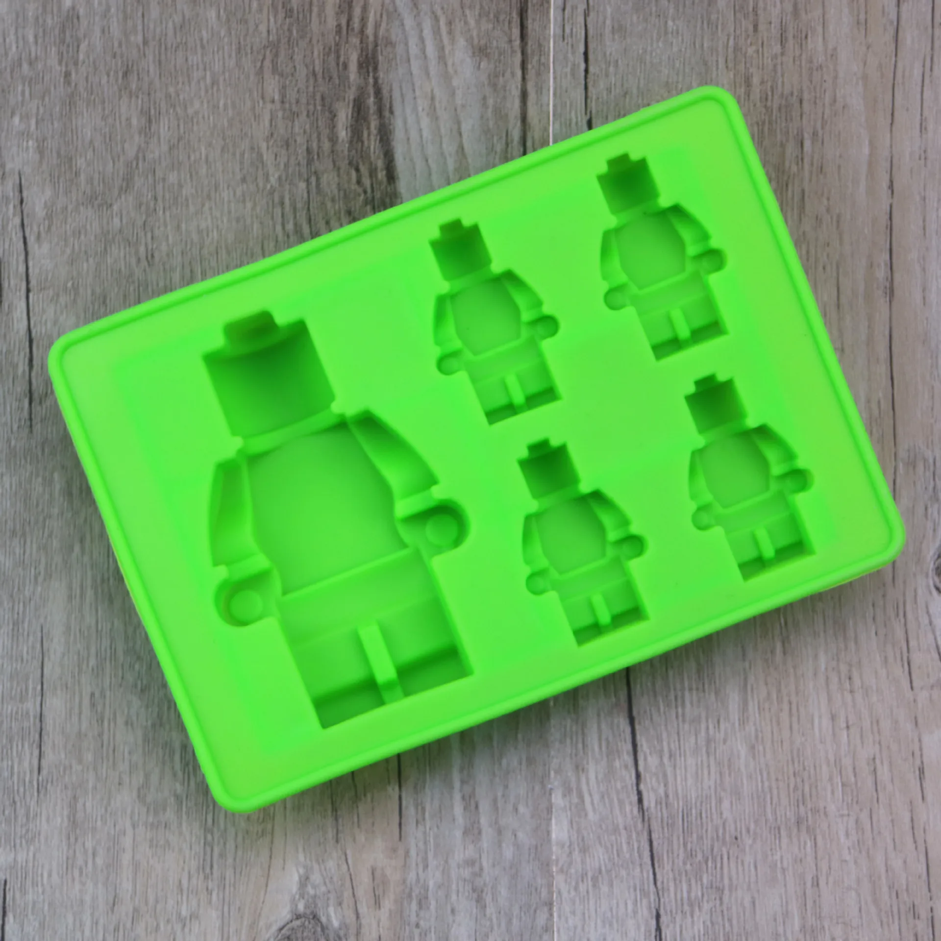 DIY силиконовые элементы лего 5 с 4+ 1 робот льда решетки 5 отверстий робот льда решетки шоколада плесень