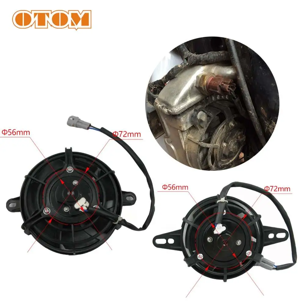 OTOM Motorcycle Oil Cooler Electric Radiator Cooling Fan Engine Radiator 4inch Or 5inch Universal For HONDA KTM KAWASAKI SUZUKI
