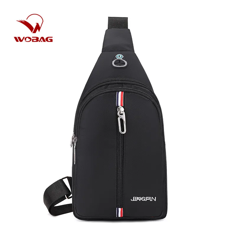 

Men Oxford Cloth Chest Bag Fashion Messenger Shoulder Bag Male Portable Sport Small Bag Casual Functional Waist Bag