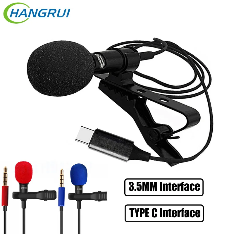 3.5MM Metal Microphone Jack Lavalier Tie Clip Microphone Mini Audio Mic