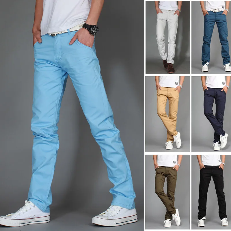 

Multi-color Color Casual Trousers 10-Color Casual Men Color Pants Large Size Versatile Solid Color Casual Trousers