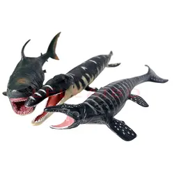 Simulación de Vida Marina Megalodon, tiburón ballena Liopleurodon, dragón dentado, modelo de PVC, Animal marino del océano, juguete educativo para niños, regalo