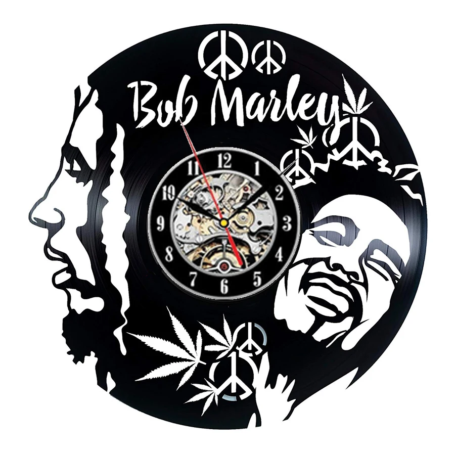 Bob Marley Vinyl Record Wall Clock Fan Art Home Decor 12" 30cm 484 