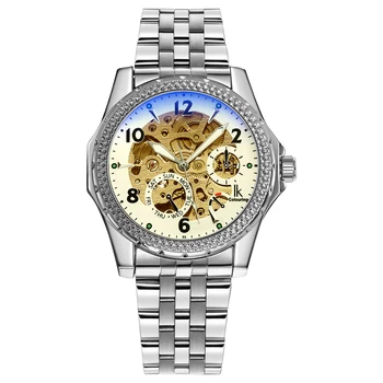 

2019 NewAutomatic Machinery MenSelf-winding Watch Fashion Leisure Simple Stainless Steel Watchband Waterproof Men Business Watch