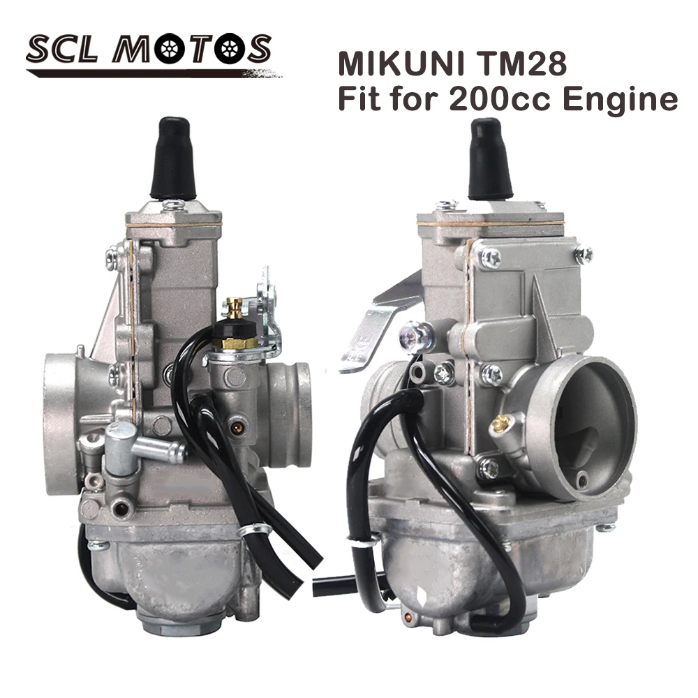 

SCL MOTOS Mikun 28mm Motorcycle Carburetor Flat Slide Carburador For Honda Yamaha Kawasaki KT 200cc Engine Motorbike Racing