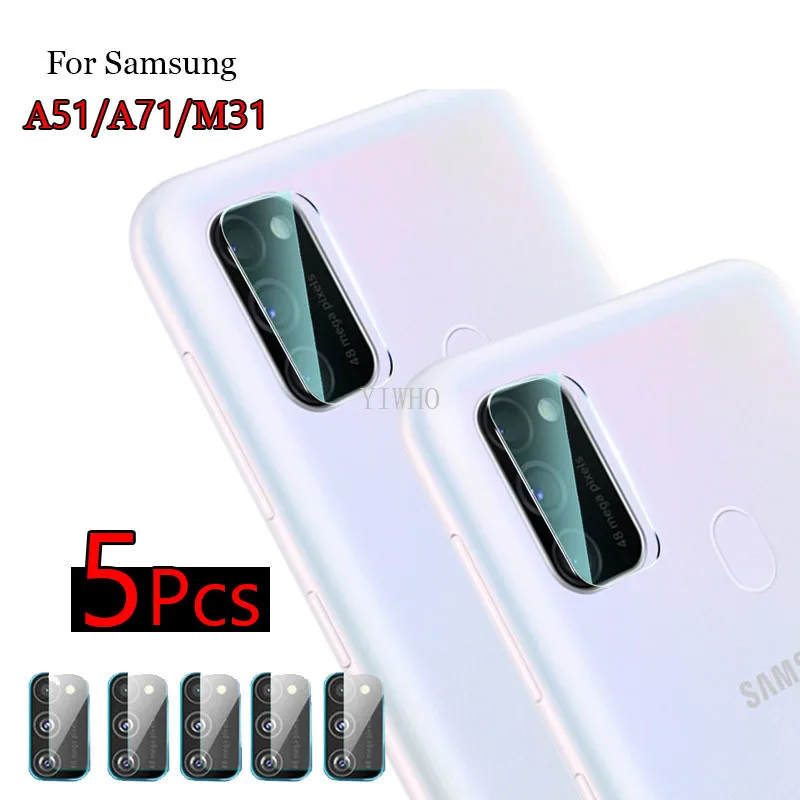 

5Pcs Camera Protection Glass on For Samsung A51 A71 M31 Lens Screen Protector for Galaxy A 51 71 M31 Tempered Glasses Back Film