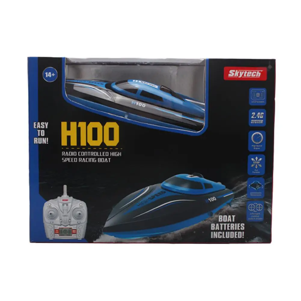 LeadingStar TKKJ H100 RC Boat High Speed 2.4GHz 4 Channel 30km/h Racing Remote Control Boat with LCD Screen Gift Kids Toys LeadingStar TKKJ H100 RC Boat High Speed 2.4GHz 4 Channel 30km/h Racing Remote Control Boat with LCD Screen Gift Kids Toys