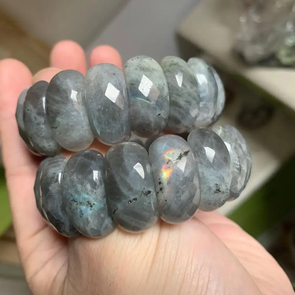 Online Natur Labradorit stein armband naturstein armband DIY schmuck für frau für geschenk freies verschiffen großhandel!