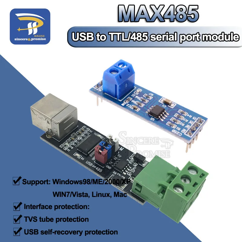 USB 2 0 к TTL RS485 адаптер последовательного преобразователя FTDI модуль FT232RL Двойная