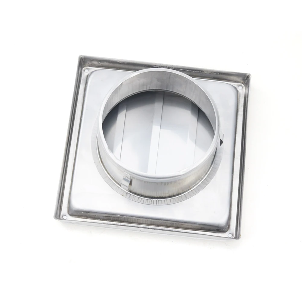 Air Vent Grille 100/125/150mm Stainless Steel Air Vent Duct Grill Wall Square Bathroom