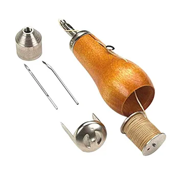 

Sew Canvas Stiching Durable Steel Repair Shoes Sewing Awl Needle Tool Speedy Stitcher Life Lasting Pin Punch Hole With Lines Kit