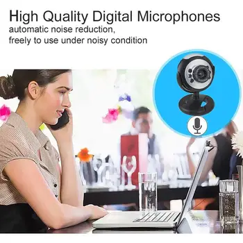 

USB 2.0 Digital HD Webcam Camera 30.0 Mega Pixels 6 For Skype LE Web Cam Mic With Microphone For MSN High Quality LAPTOP I0 G9N1