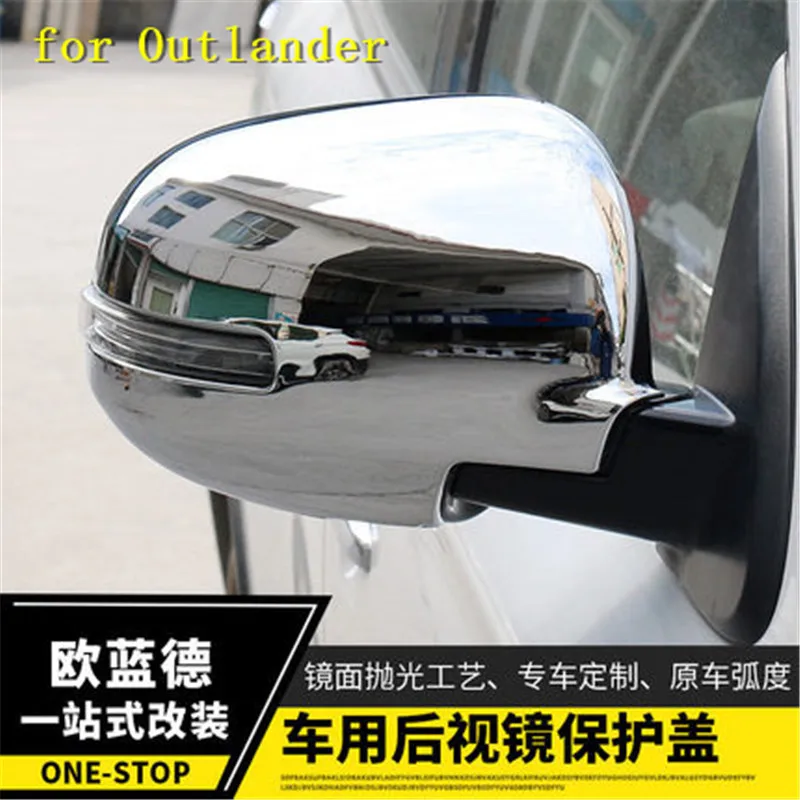 

ABS Chrome Rearview mirror cover Trim/Rearview mirror Decoration fit For 2013-2016 Mitsubishi Outlander Samurai Car styling