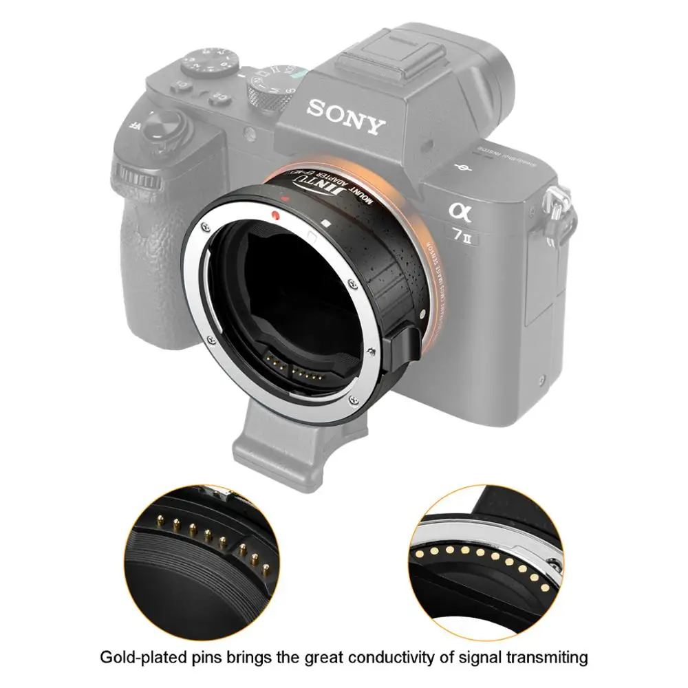 Jintu-adaptador de Montagem de Lente com Foco Automático para Canon ef para Sony Nex A6000 A6300 A6000 a7 A7r A7s A7rii - Image 5