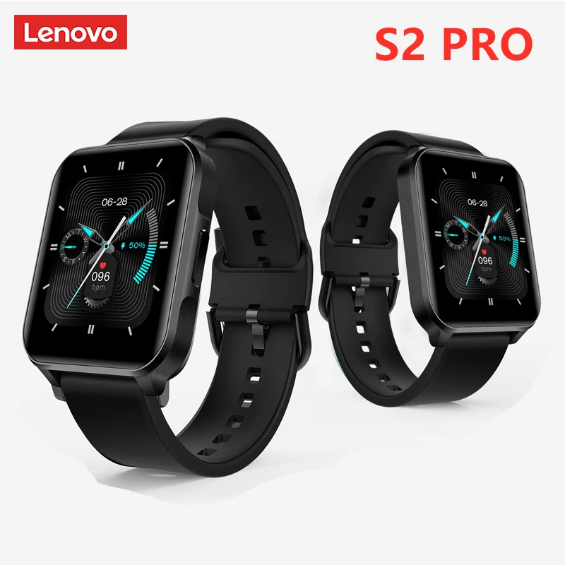 2021 Lenovo S2 Pro Smartwatch 1.69'' HD Screen Waterproof Fitness Heart Rate Monitor Sleep Monitoring Global Version