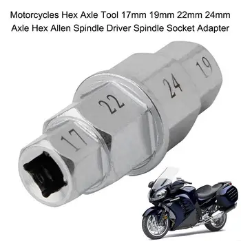 

Yfashion Motorcycle Front Wheel Axle Hex Spindle Driver Removal Tool Motorcycle Accessories Spindle Driver Tool 17 19 22 24mm