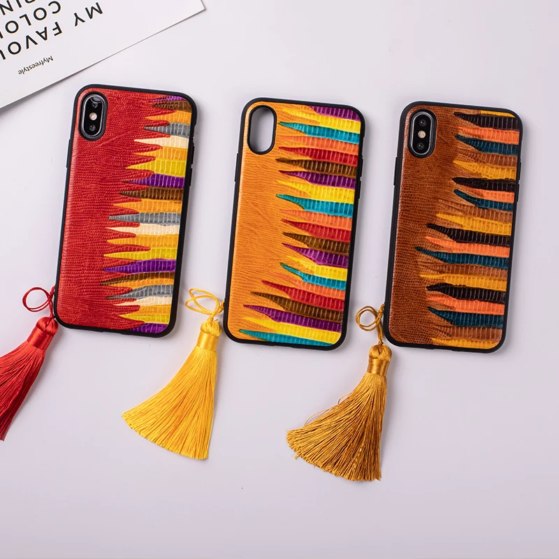

New Coloured Drawing Phone Case For IPhone X XS Max XR For Apple 5 5S SE 6 6S 7 8 Plus Protect Phone With Tassel Fitted Case
