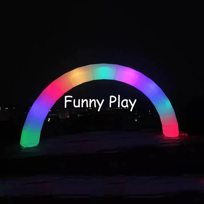 

LED lighting inflatable arch color changing LED lighted inflatable airgate air blow up colorful tube model balloon archway