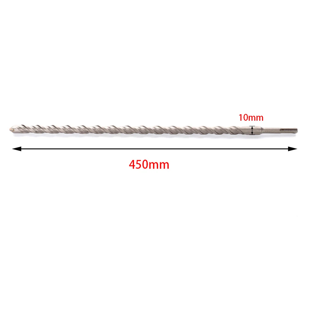 450mm*10mm Electric Hammer Drill Bits with carbide spindle Tungsten Steel Alloy SDS Plus for Masonry Concrete Rock Stone
