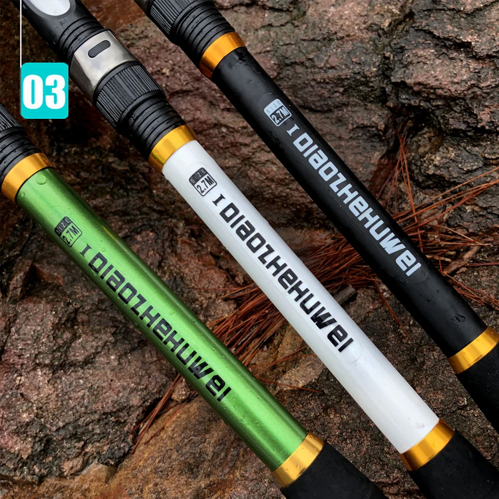 GHOTDA 2.1 M-3.6 M carpe canne à pêche mangeoire rigide FRP Fiber de carbone GHOTDA 2.1 M-3.6 M carpe canne à pêche mangeoire rigide FRP Fiber de carbone