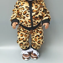 18 дюймов Детские куклы одежда брюки леопардовое пальто для 1" 43 см reborn Кукла наряд аксессуар девочка подарки