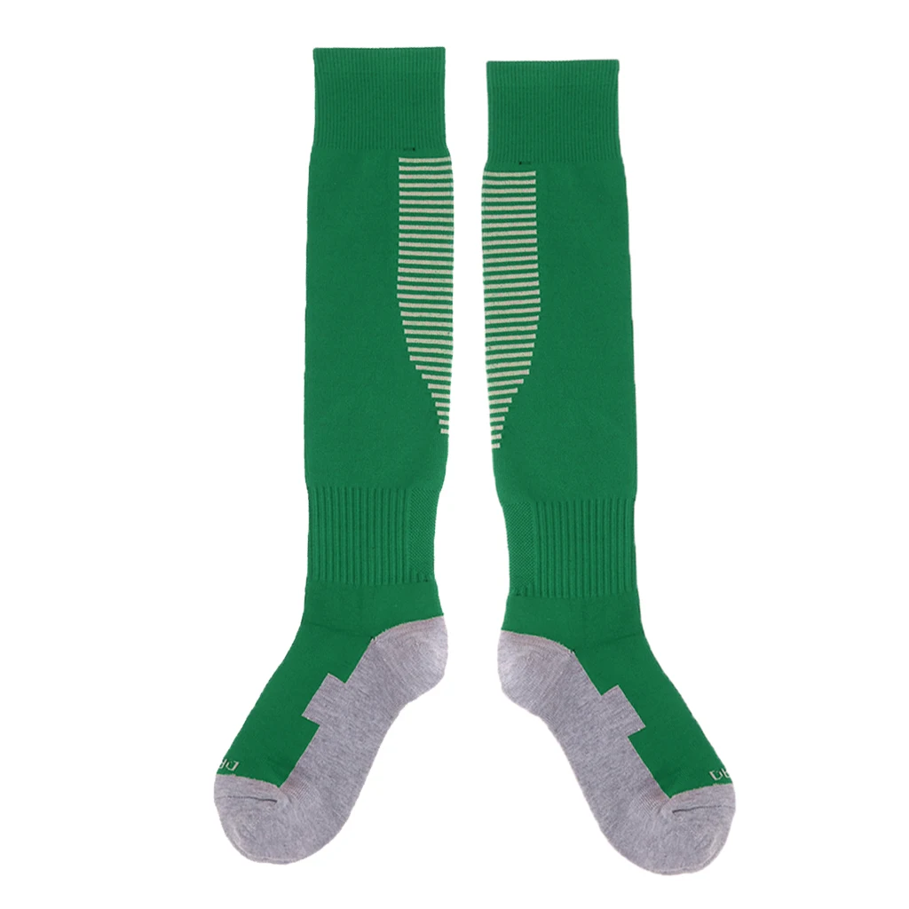Football Socks Knee High Stripe Athletic Socks Sport Game Compression Stockings Breathable for Men Adults 