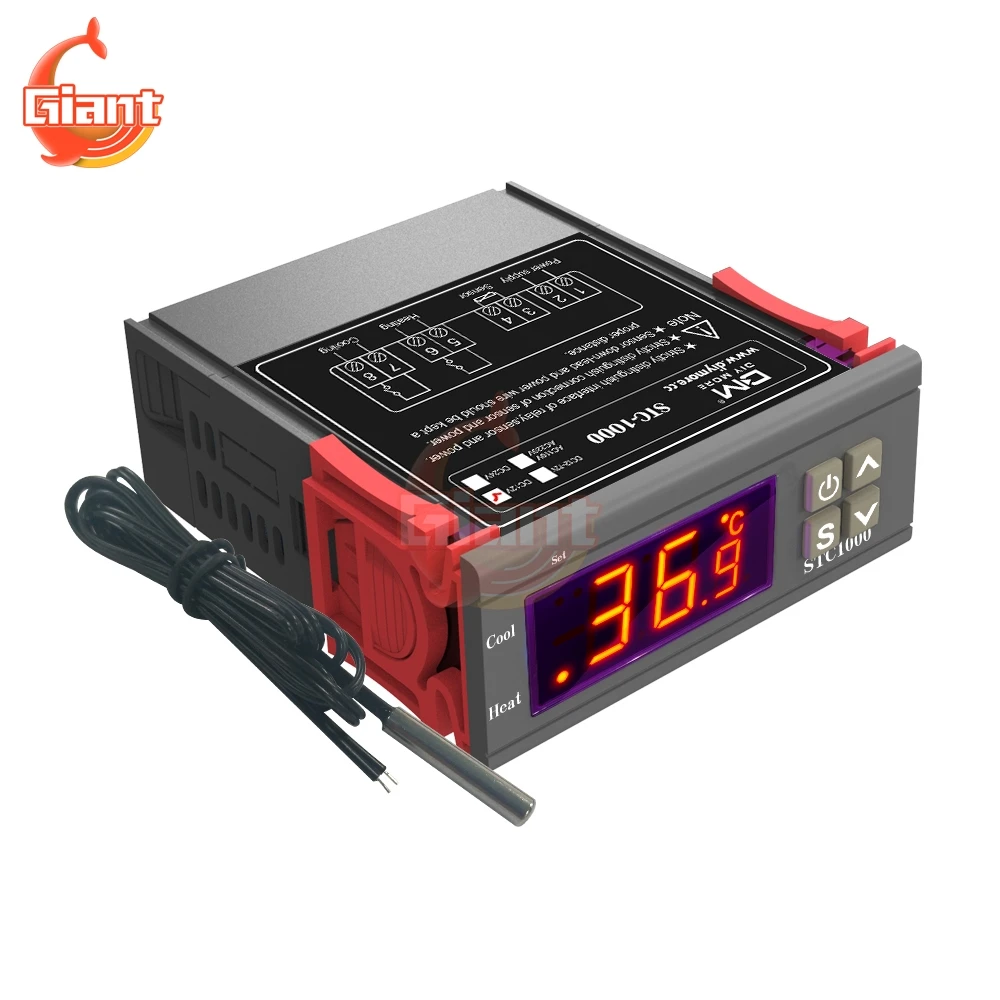 10A AC 110-220V lcd цифровой термостат контроль температуры термометр термо контроль Лер с NTC датчик
