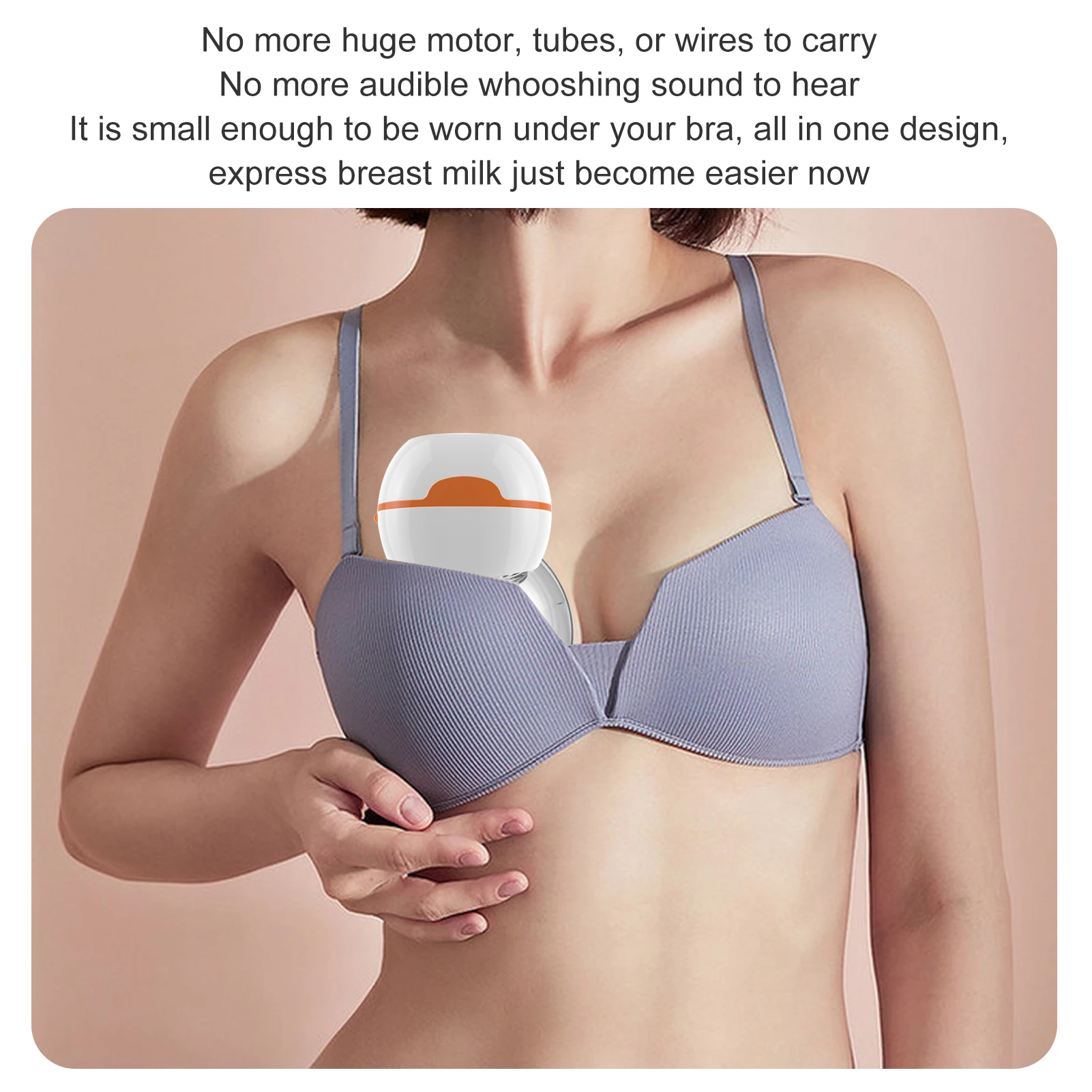 Electric Breast Pumps Hands Free Wearable Breast Pump Slient Breastfeeding Pump with Conversion Funnel Insert Milk Collector