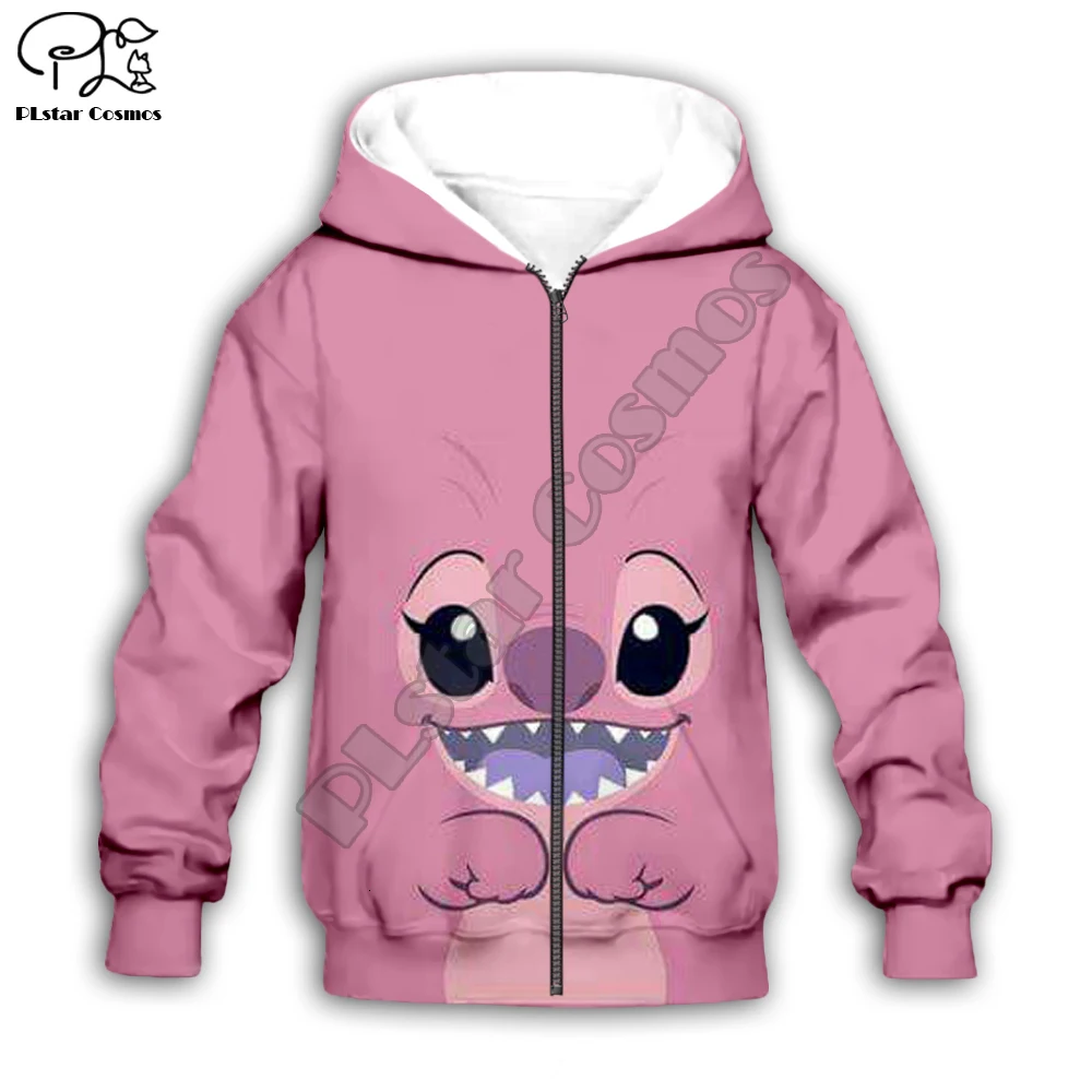 Детская одежда; толстовки с капюшоном в стиле аниме kawaii Lilo Stitch; толстовка для мальчиков с героями мультфильмов; 2