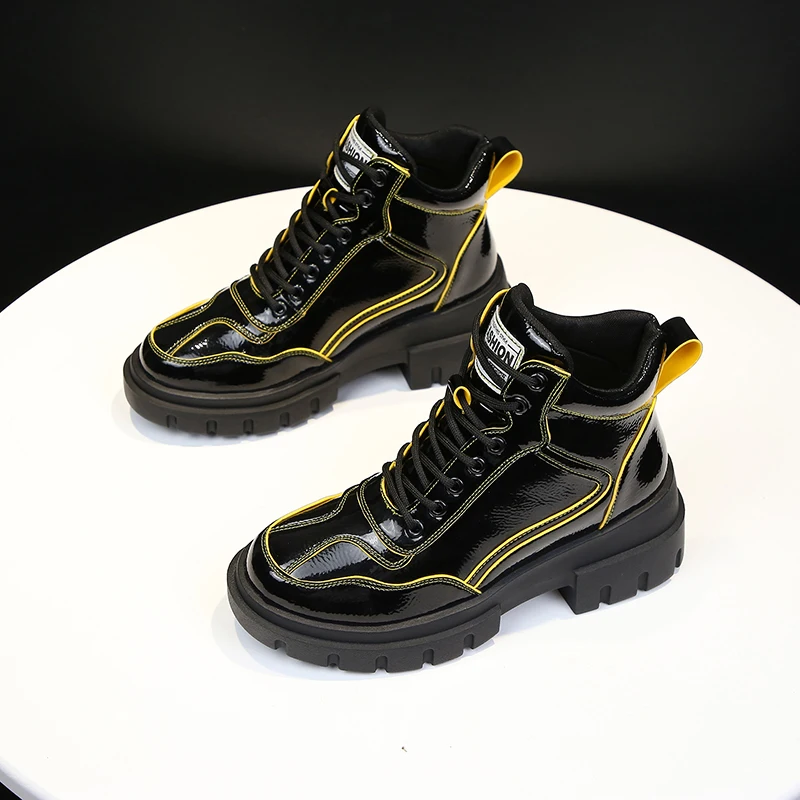 2019 Winter New Women Chunky Sneakers Plus Plush Keep Warm Patent Leathable Winter Boots 2019 Winter New Women Chunky Sneakers Plus Plush Keep Warm Patent Leathable Winter Boots