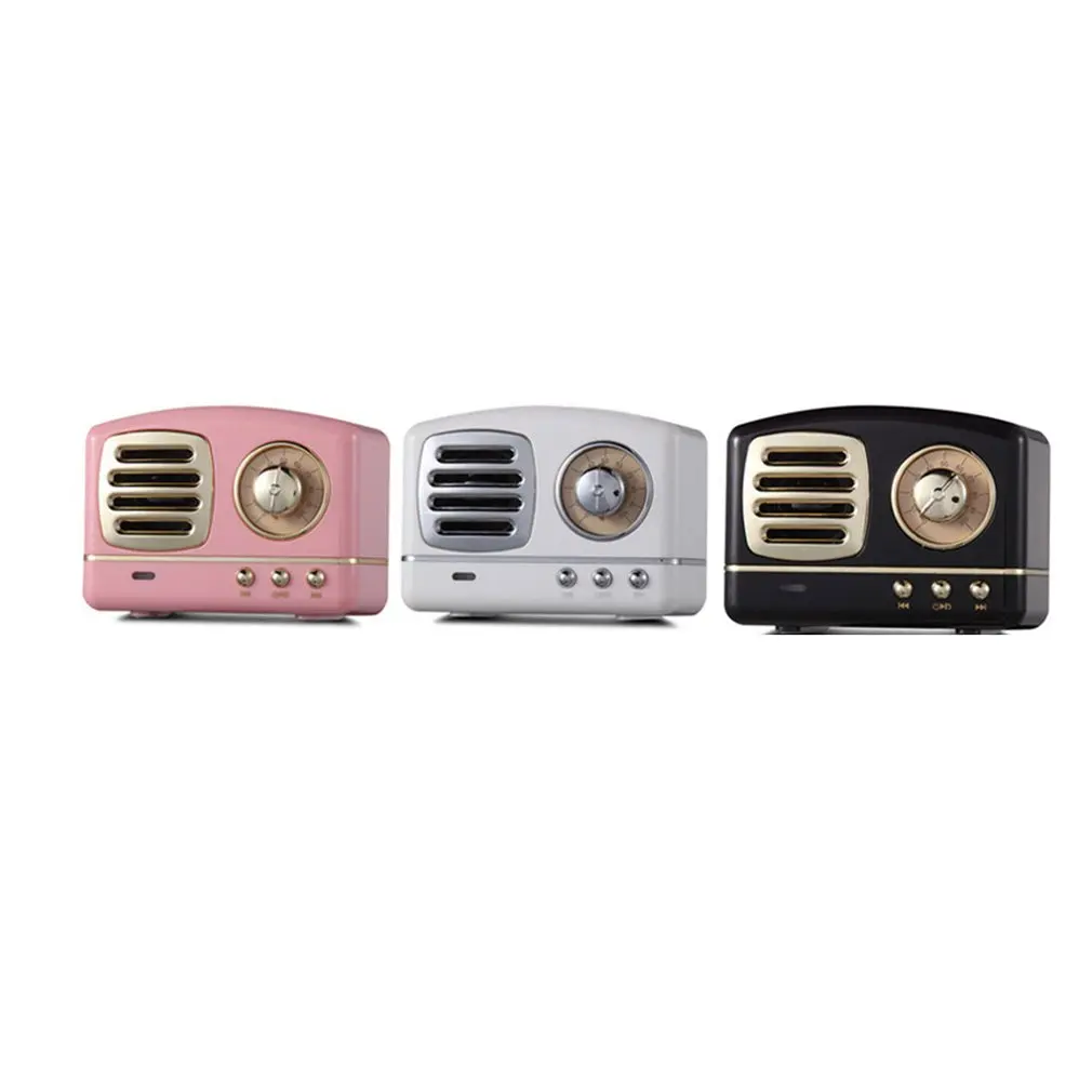 Retro Bluetooth Speaker Vintage Mini Bluetooth Speaker Nostalgic Heavy Bass 3D Stereo Surround HiFi Sound Effects TF USB AUX