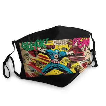 

Captain America Phase One Reusable Face Mask Dustproof Mask Polyester Protection Mask Respirator Mouth Muffle