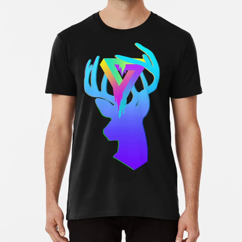Acrylic Deer - Ode to Neon T shirt deer neon color animal furry abstract outline cool wave |