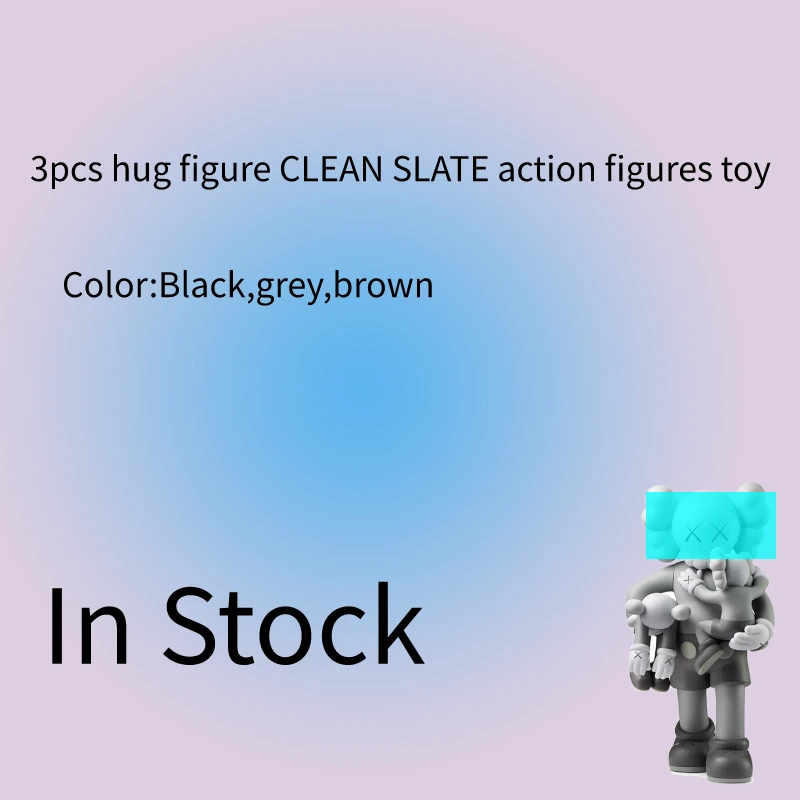 

3pcs hug BB CLEAN SLATE action figure toy