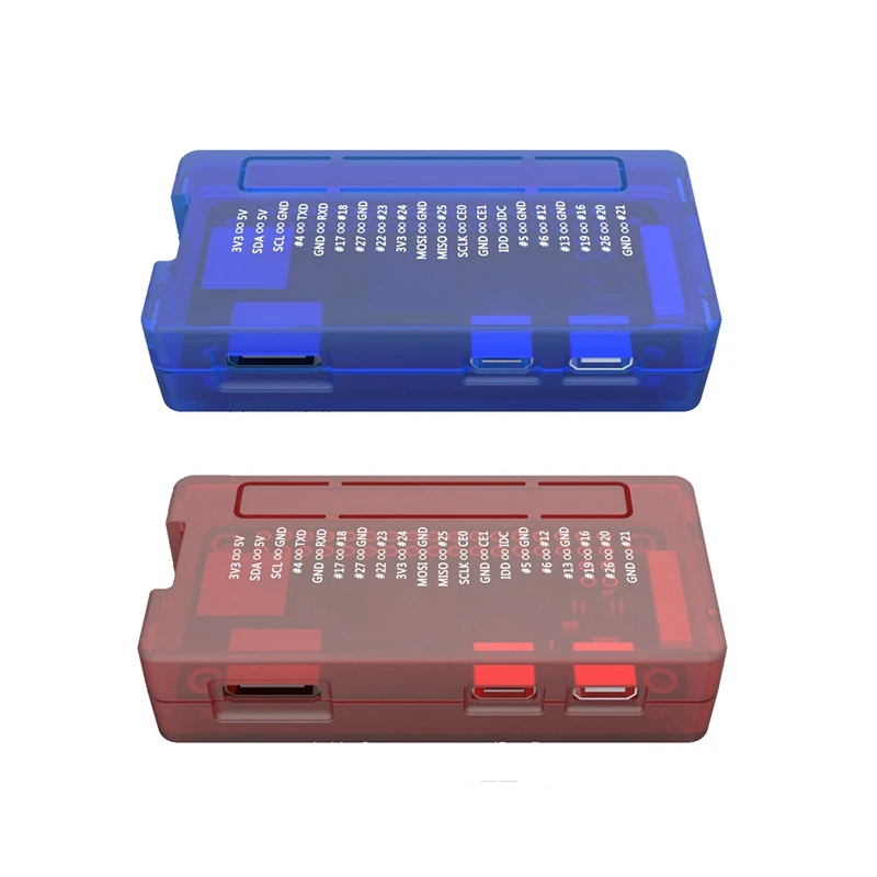 2 шт. Abs защитный чехол для Raspberry Pi Zero/W/Wh, 1 шт. красный и 1 шт. синий