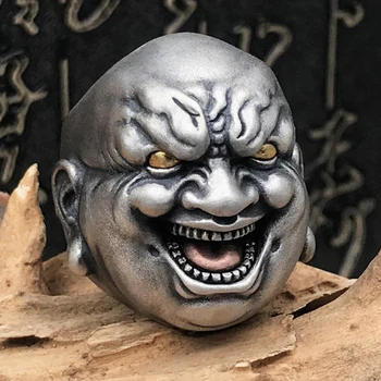 

2020-7 New Rings For Men Retro Ring Punk Hip hop Ring Band Rings Brand Fashion Jewelry Male Skull NO15