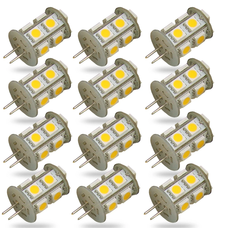 G4 LED 전구 2.5W 30W , 300LM 3000K-6500K AC/DC 12V, 조경, 퍽 라이트, RV, 언더 캐비닛 용 G4 전구