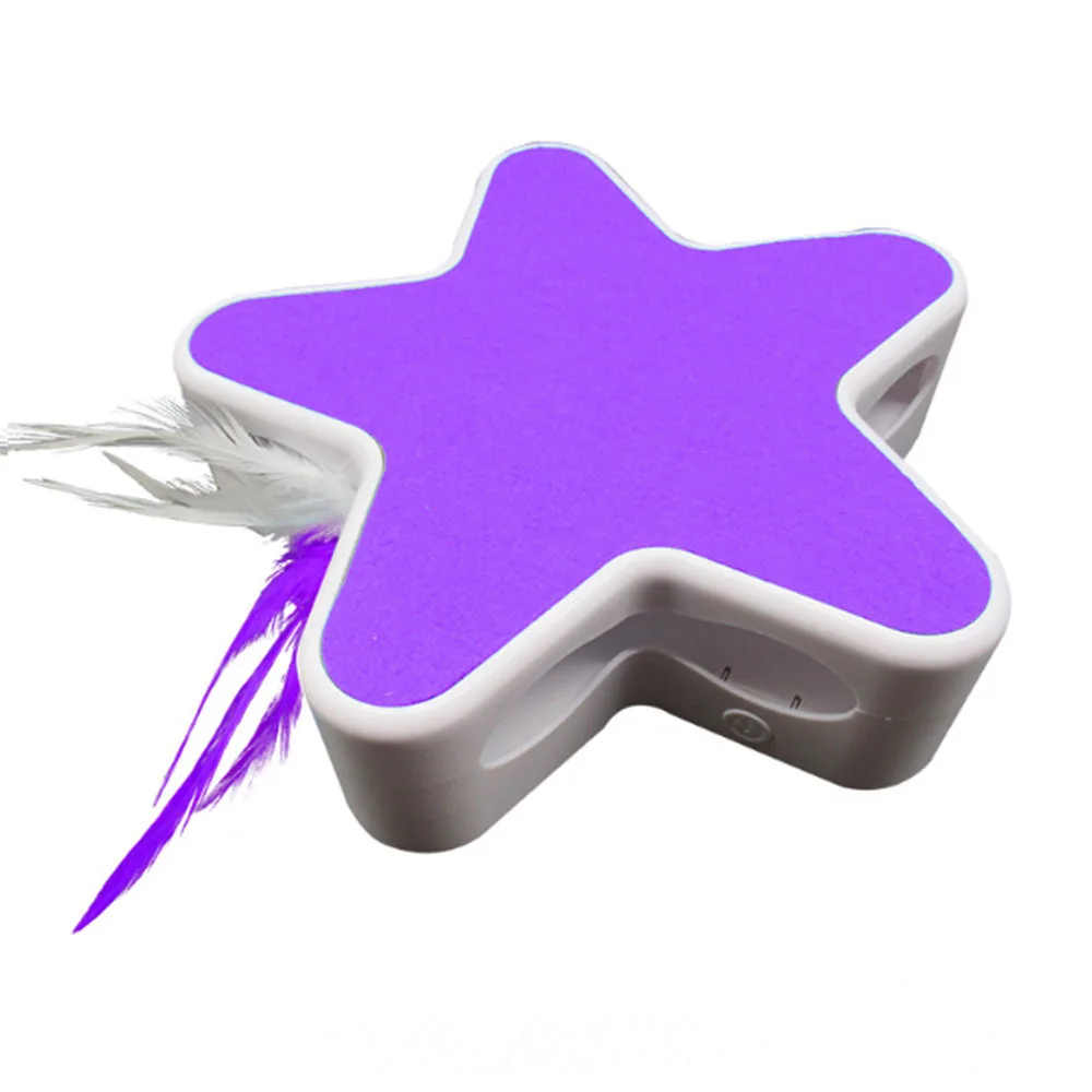 Electric Cat Turntable Automatic 360 Rotating Five-pointed Star Puzzle Toy - Цвет: As Shown