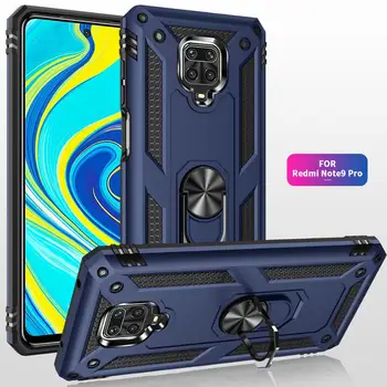

For Xiaomi Redmi Note 9S Case Hard With Stand Ring Armor shockproof protective Back Cover Case for xiaomi redmi note 9 pro max