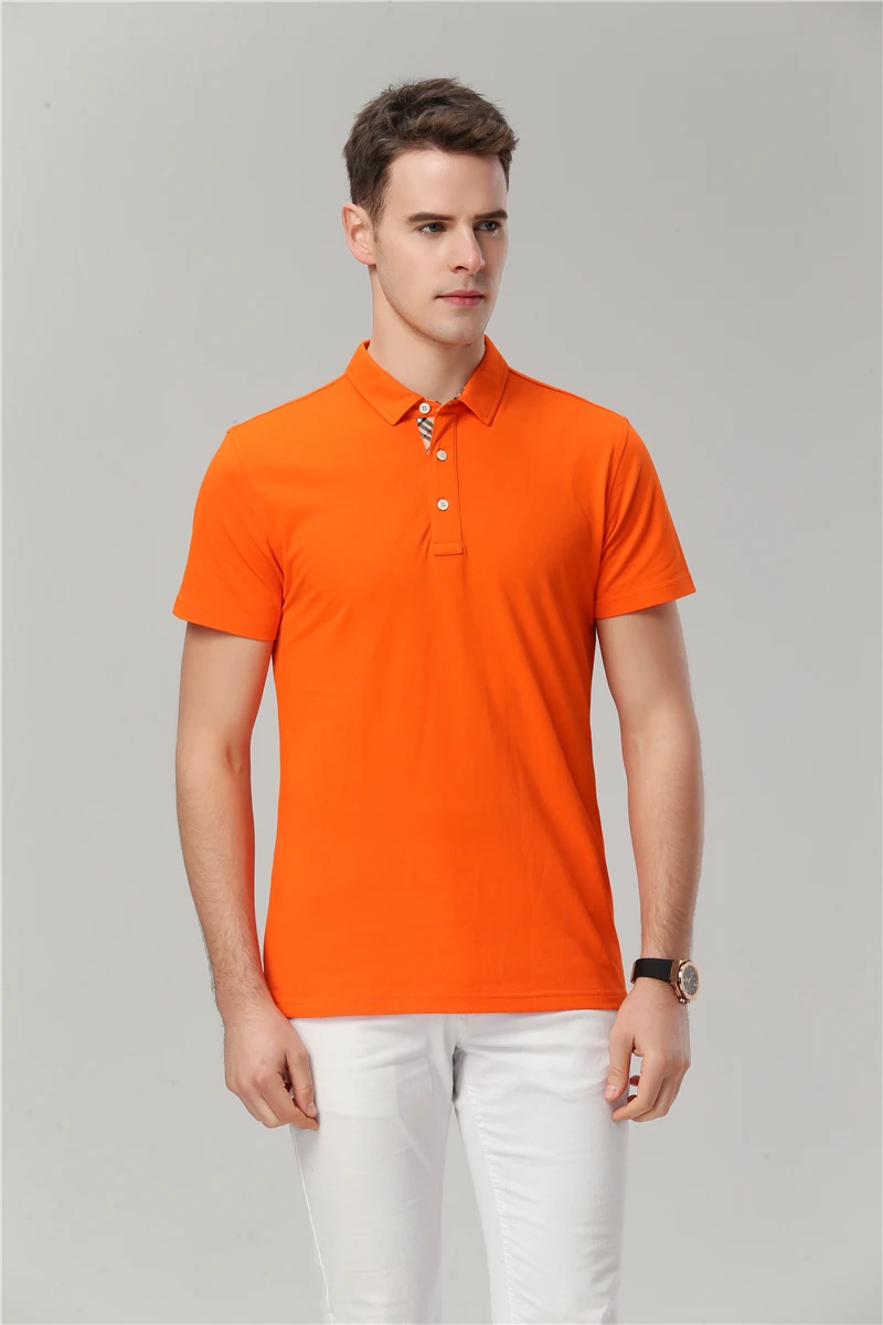 orange Мужские рубашки поло мужские Polocamisa Masculina праздничные морские повседневные модные поло Para Hombre мужские/женские/парные рубашки поло - Цвет: orange