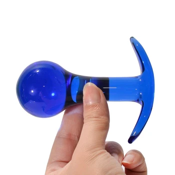 Glass Dildo Anal Butt Plug Male Prostate Massager Pyrex Crystal Anal Beads Women Clit Stimulation Erotic Sex Toys Adult Products 4