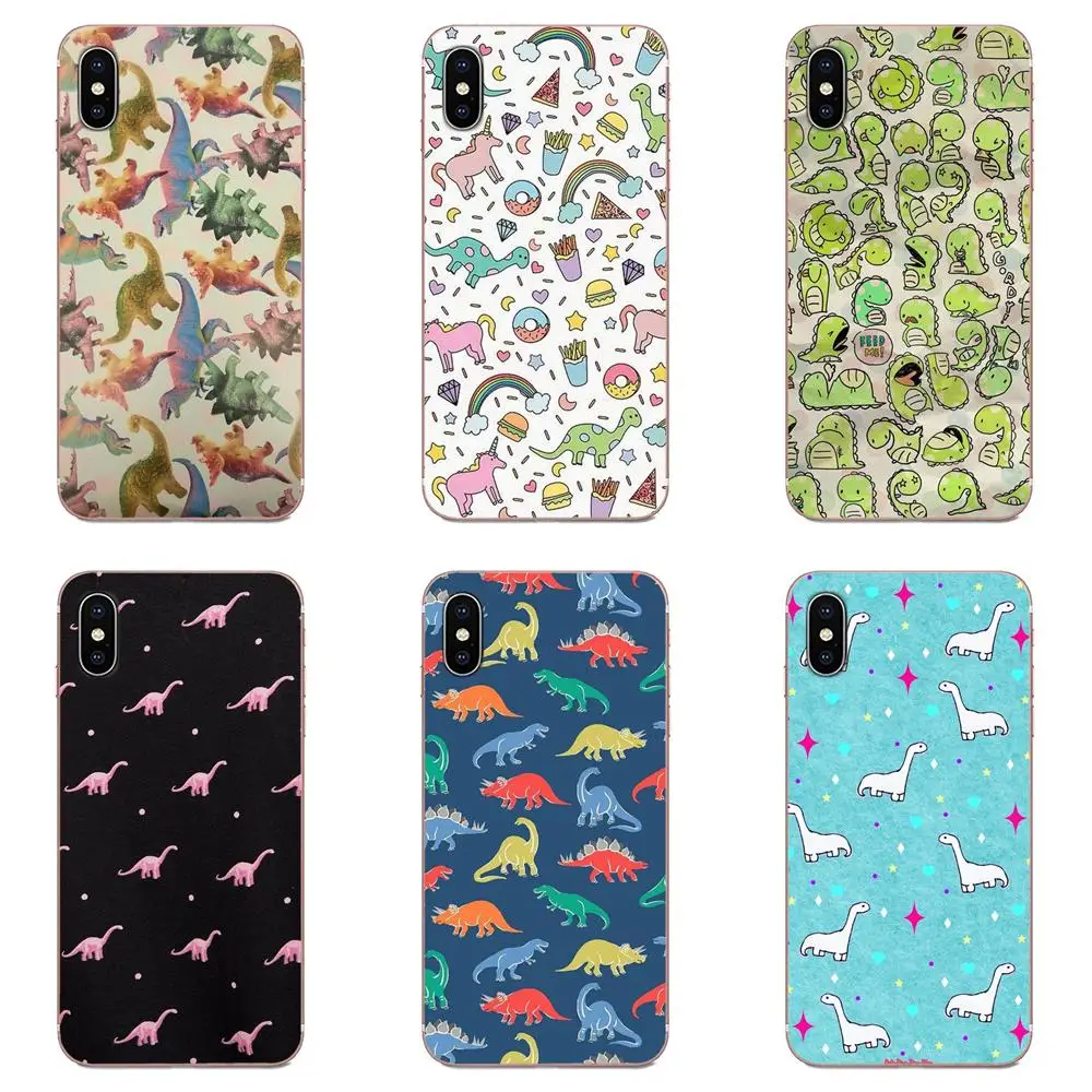 Рисунок динозавра каваи для Huawei P7 P8 P9 P10 P20 P30 Lite Mini Plus Pro Y9 Prime P Smart Z 2018 2019 мягкий